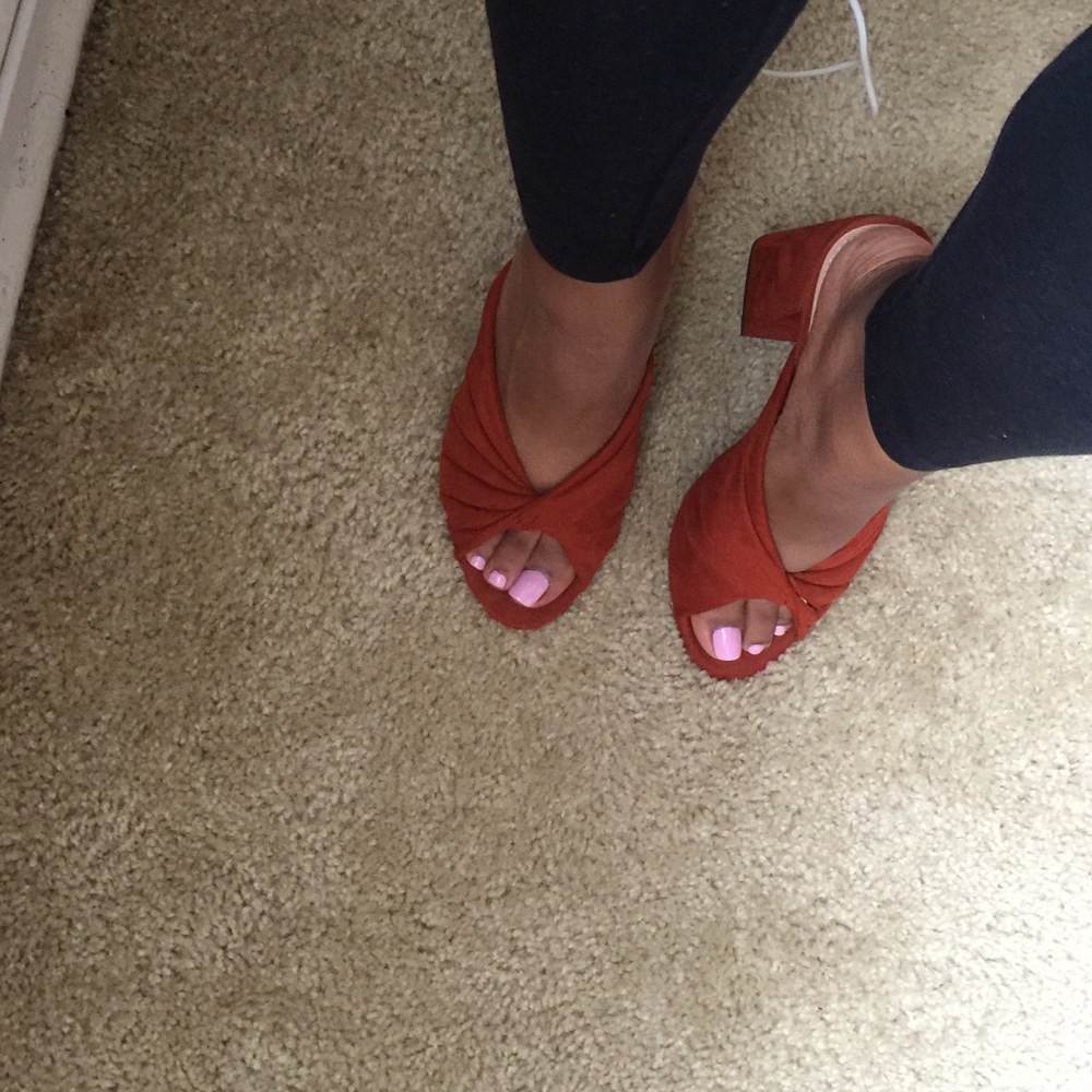 Suede Open Toe Clogs